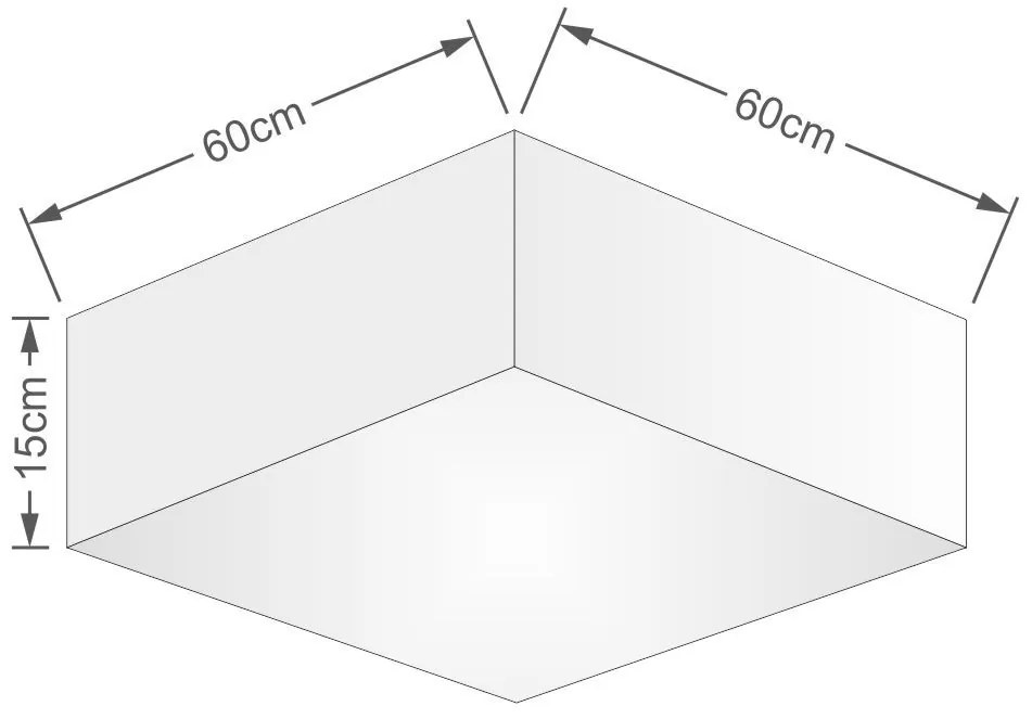 Plafon Para Sala de Jantar Quadrado SJ-3052 Cúpula Cor Preto