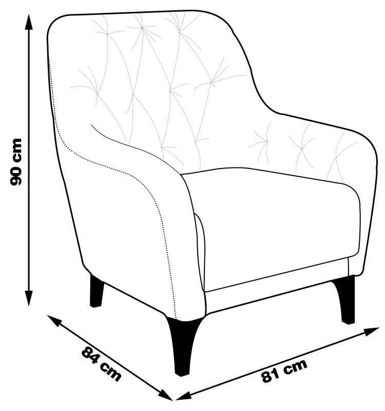 Poltrona Decorativa Pés em Madeira Petra Linho Champagne G45 - Gran Belo