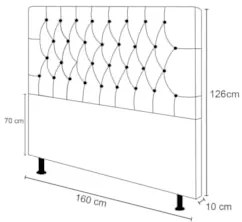 Cabeceira Cama Box Casal Queen 160cm Diamante Veludo Bege Z51 - Mpozen