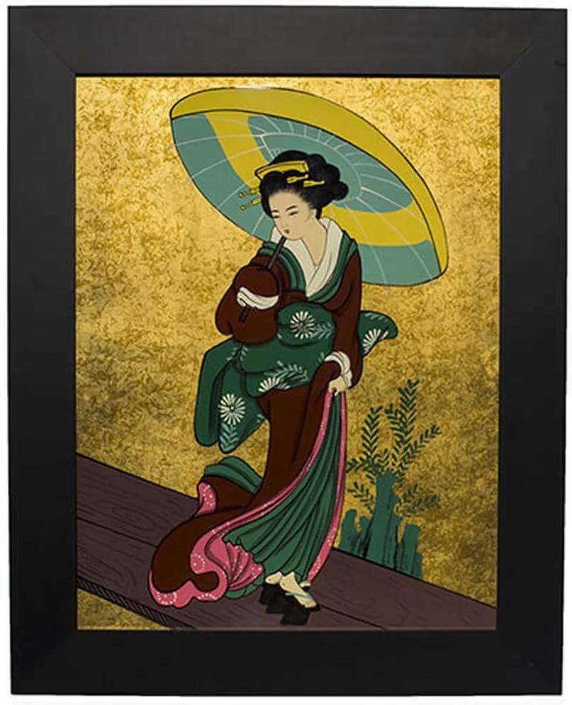 Painel Japan Kimono com Moldura