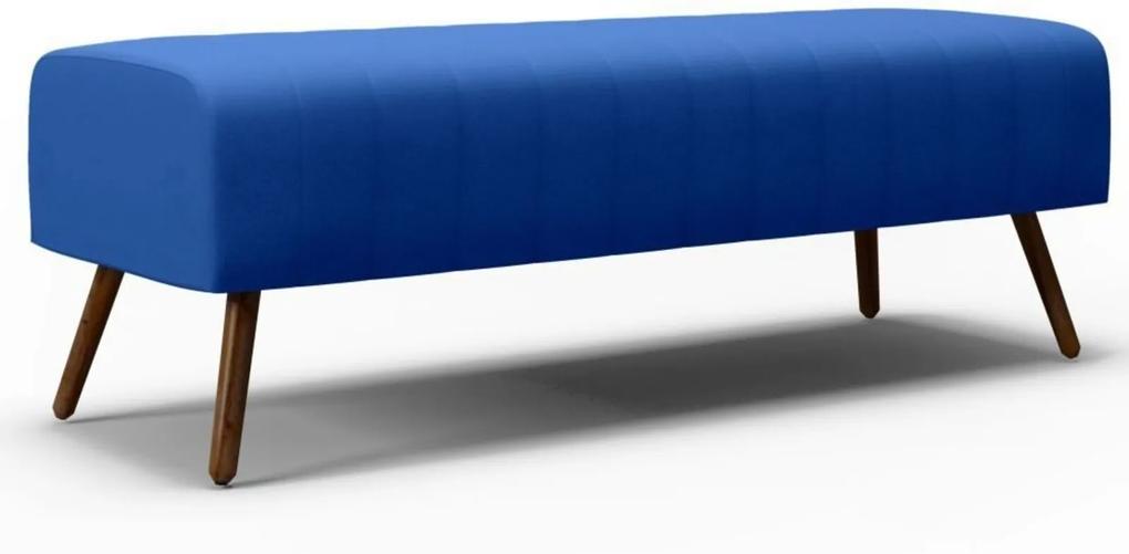 Recamier Estofado Hórus 140 cm Veludo Azul - Gran Belo