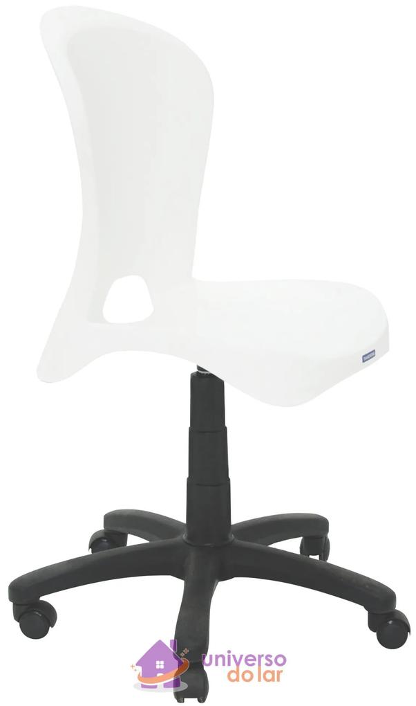 Cadeira Tramontina Jolie Branca sem Braços em Polipropileno com Rodízio - Tramontina  Tramontina