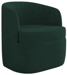 Kit 2 Poltronas Giratória Decorativa para Sala Dandara Z08 Veludo Verd