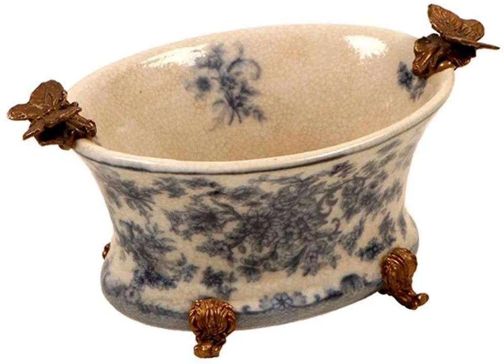 Vaso Decorativo de Porcelana e Bronze Bagan III