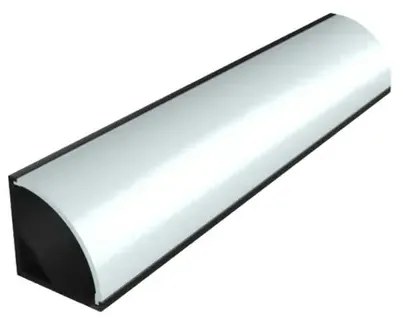 Perfil Sobrepor Para Fita De Led 100cm Aluminio Preto Canto Way