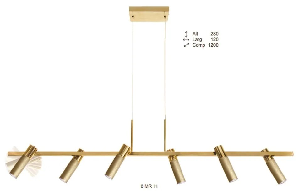 Pendente Hooder 120X12X28Cm Com Tubos Articulados Metal Aluminio 06Xmr... (GRAFITE / LUNA)