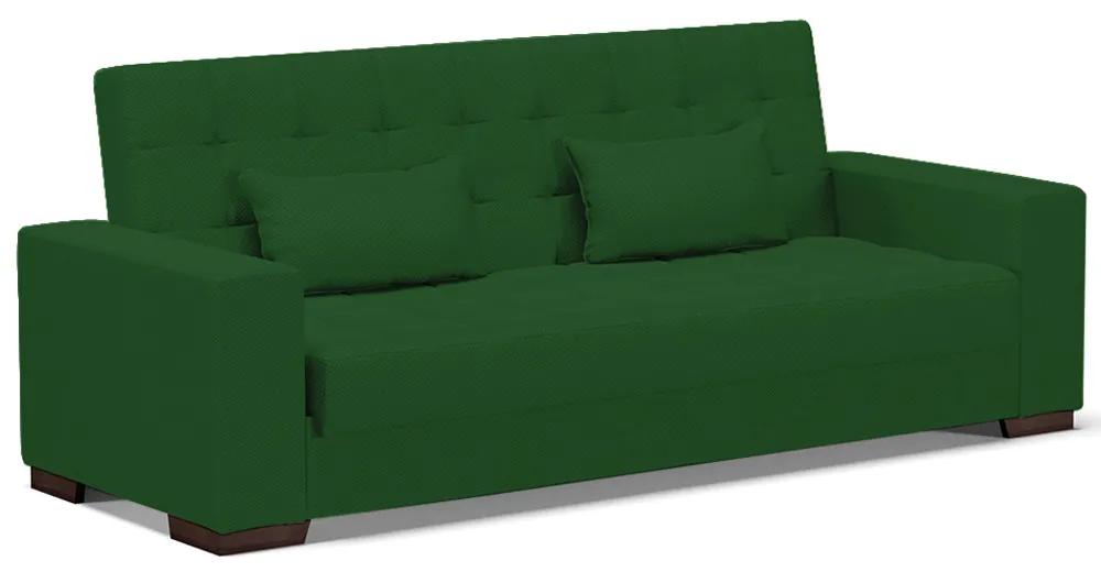 Sofá Cama Decorativo 210cm Beesley Veludo Luxo Verde G19 - Gran Belo