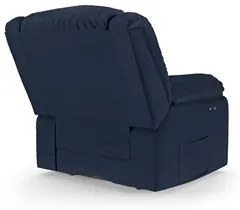 Poltrona do Papai Reclinável Pietra Power Touch Massagem FH9 PU Azul -