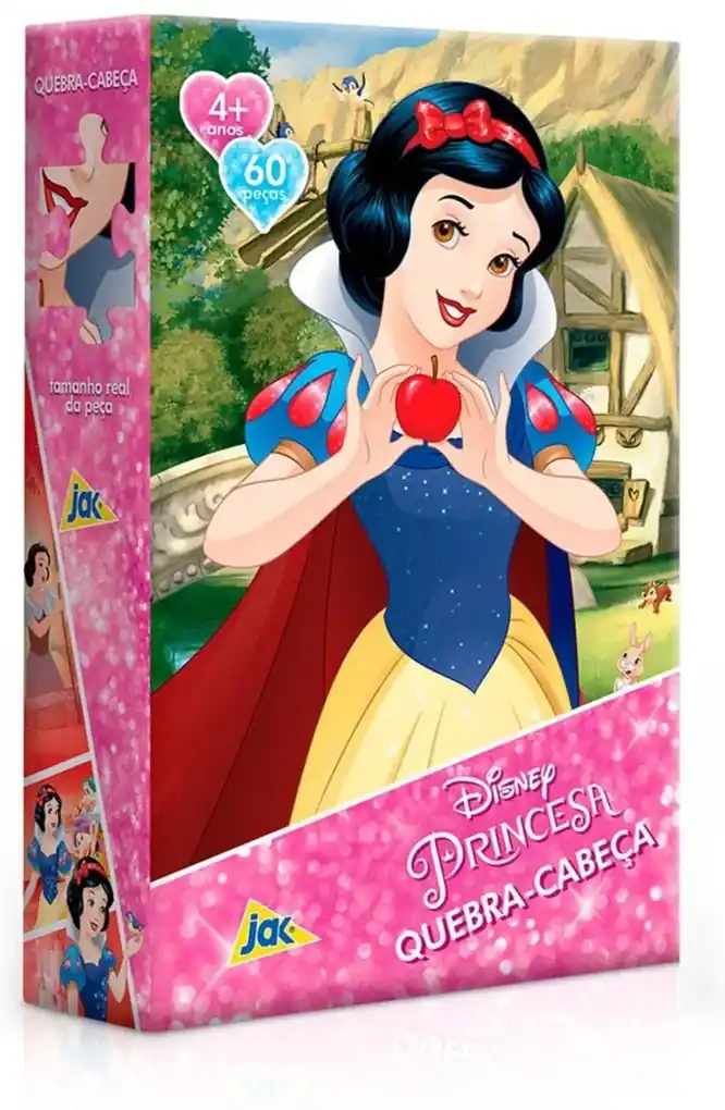 Kit 4 Quebra Cabeça 60 Peças Princesas Disney - Toyster