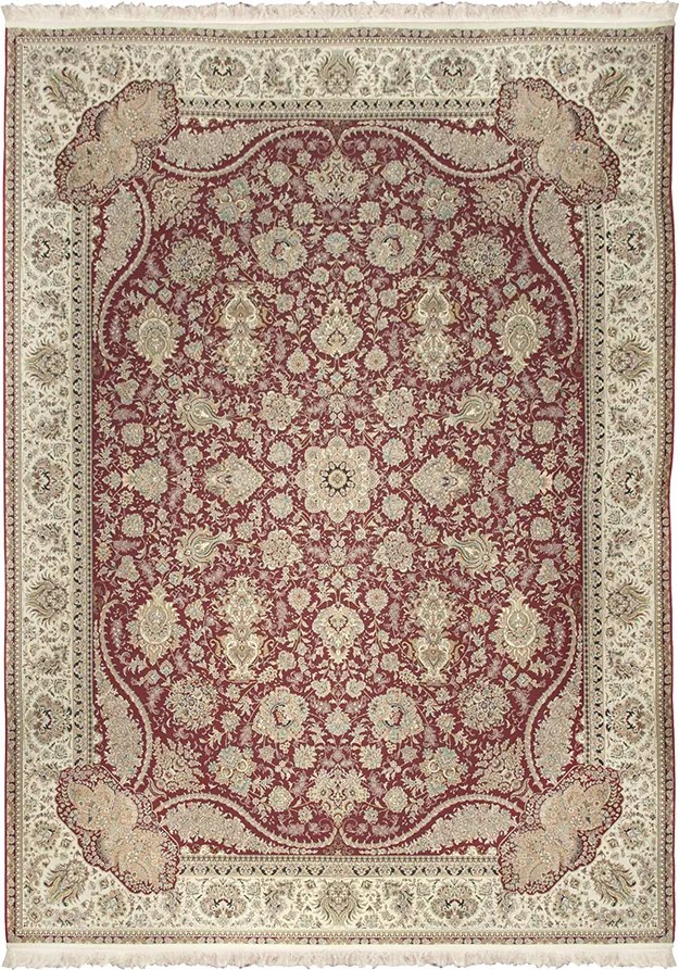 Tapete Iraniano Tabriz Royal Vermelho 300 cm x 200 cm