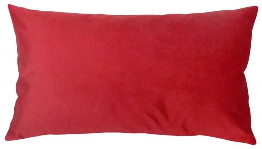 Capa de Almofada Retangular Lisa Vermelha 60x30