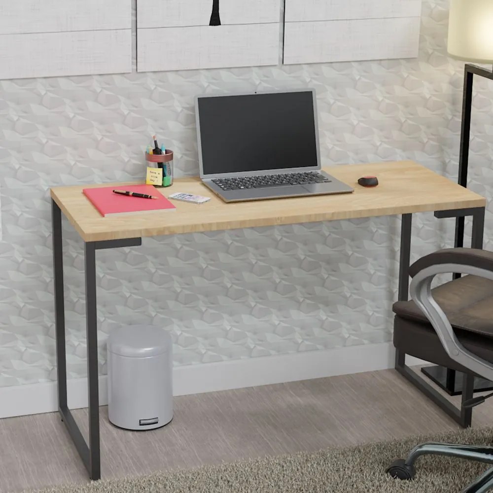 Mesa Escrivaninha Adelle 120cm Para Escritório e Home Office Industrial Nature - ADJ DECOR