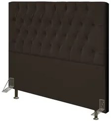 Cabeceira Cama Box Casal 140cm Diamante Veludo J02 Marrom - Mpozenato