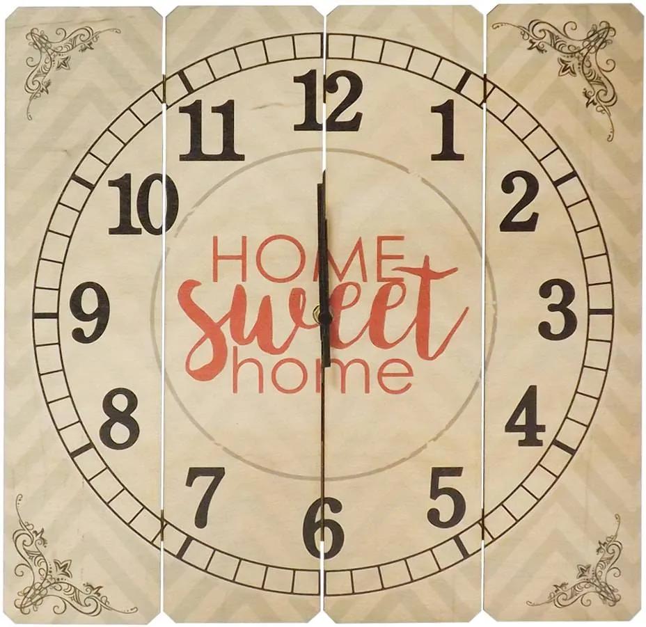 Relógio de Parede Home Sweet Home em Madeira MDF - 40 cm