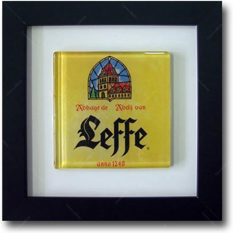 Quadro de Vidro Leffe com Moldura em Madeira - 20x20 cm