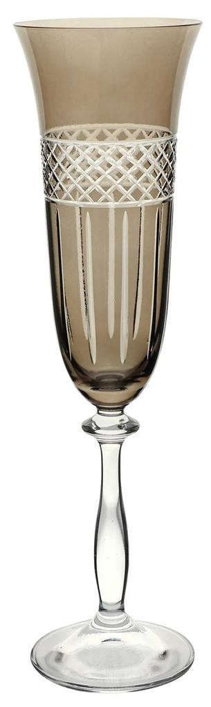 Taça de Cristal Ecológico P/ Champagne Angela - Fumê