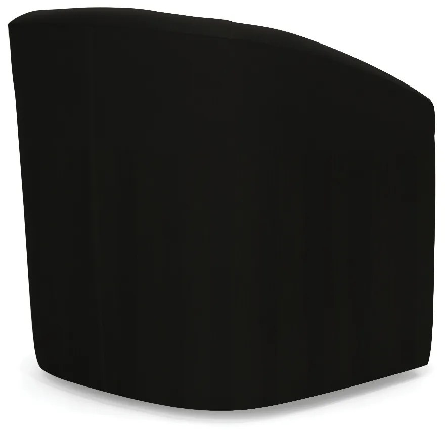 Poltrona Decorativa Base Giratória Stella Max Suede D03 - D'Rossi - Preto