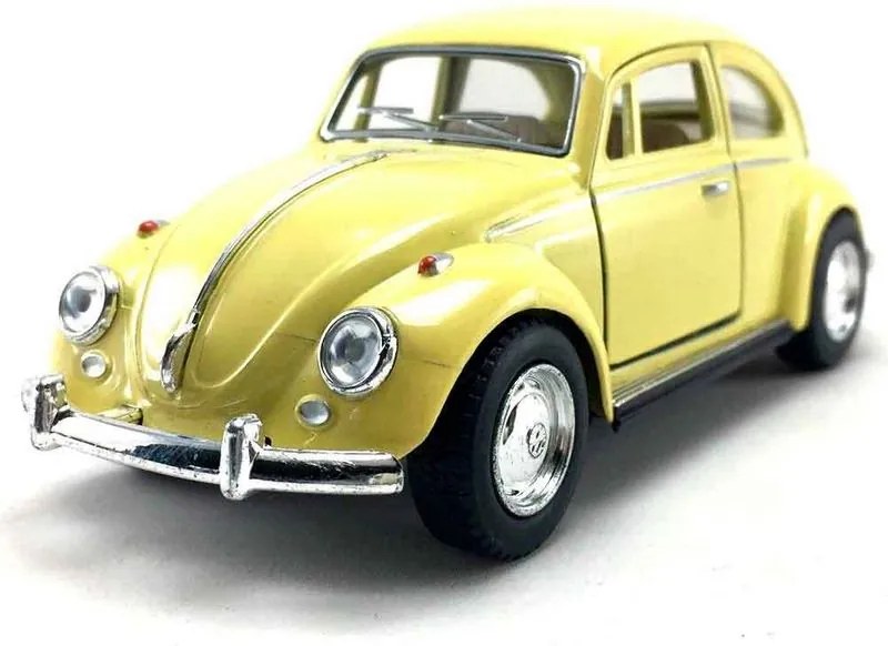 Miniatura 1967 Volkswagen Fusca Escala 1:32 Amarelo Candy