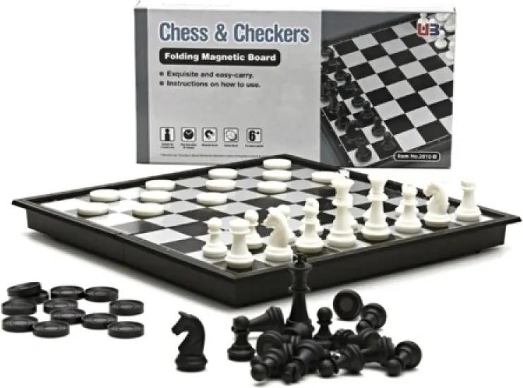 jogo de dama e xadrez 25cm Ilunato NM0014