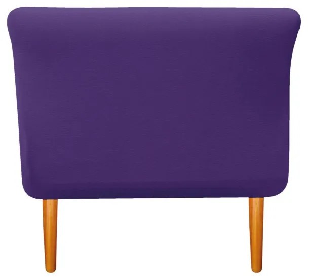 Recamier Estofado Ari 100 cm Solteiro Corano Roxo - ADJ Decor