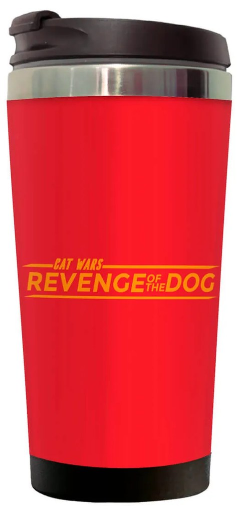 Copo Térmico 500ml Inox Gato Cat Wars Revenge Of the Dog