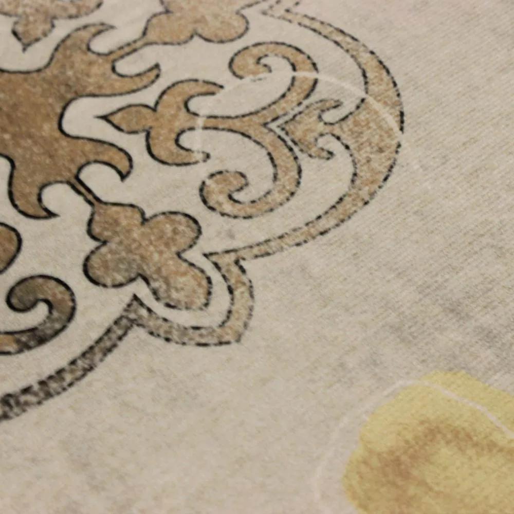 Capa para Almofada Tecido Estampado Floral Rústico Amarelo D107 - D'Rossi