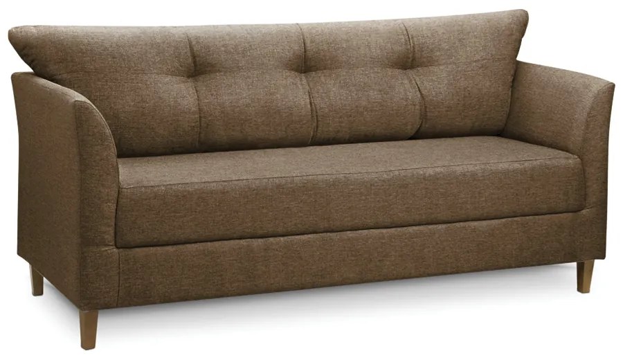 Sofá 3 Lugares Living para Sala Leblon 180cm Linho Marrom Cacau E03 - D'Rossi