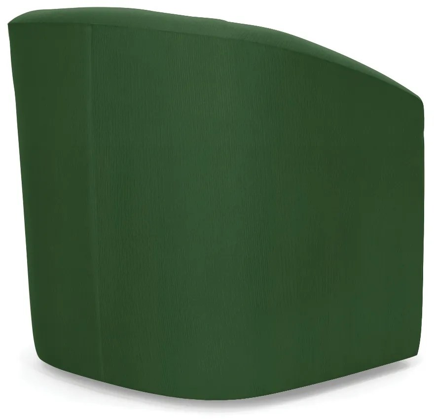 Poltrona Decorativa Base Giratória Stella Max Suede Verde D03 - D'Rossi