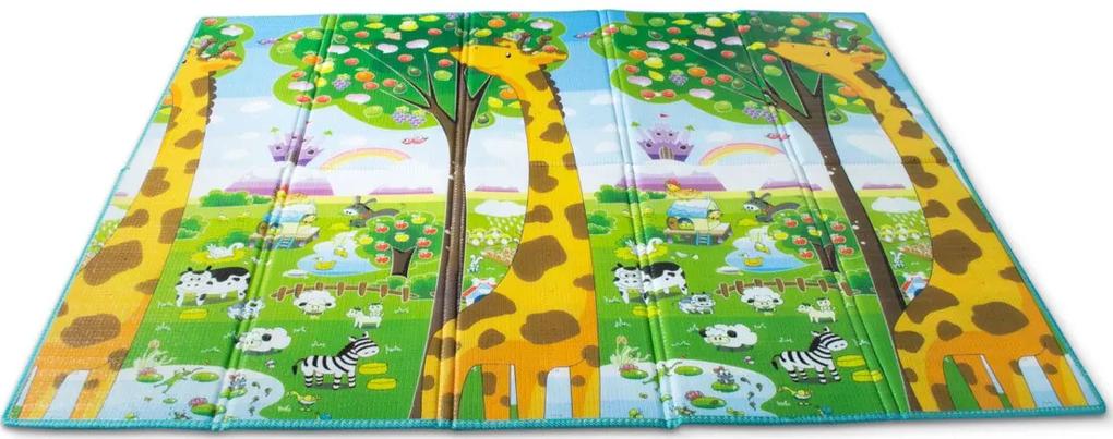Tapete Ibimboo Girafa ABC Dobrável Verde