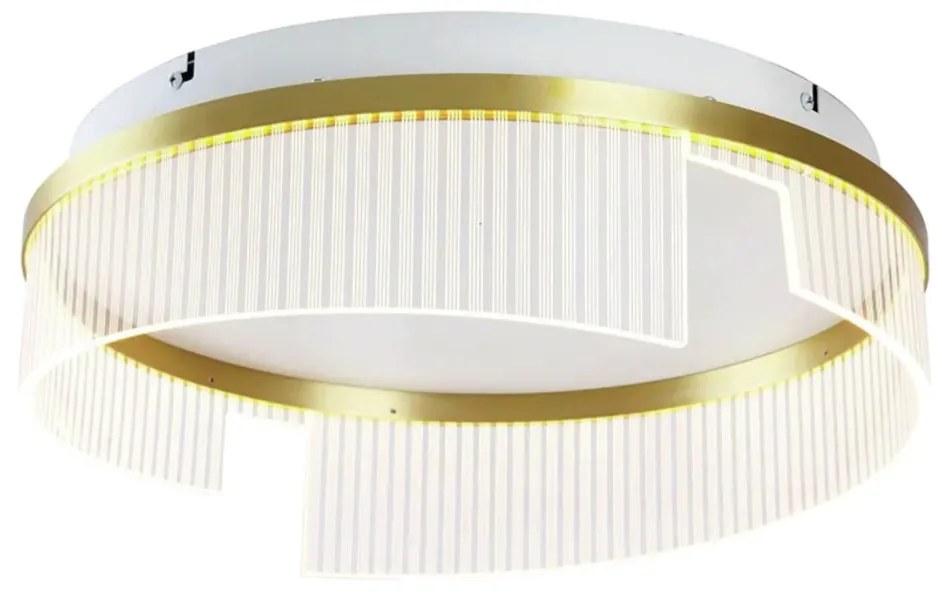 Plafon Lumina Ø40X13Cm Led 24W 3000K Bivolt Dourado - Usina Imports Ui...