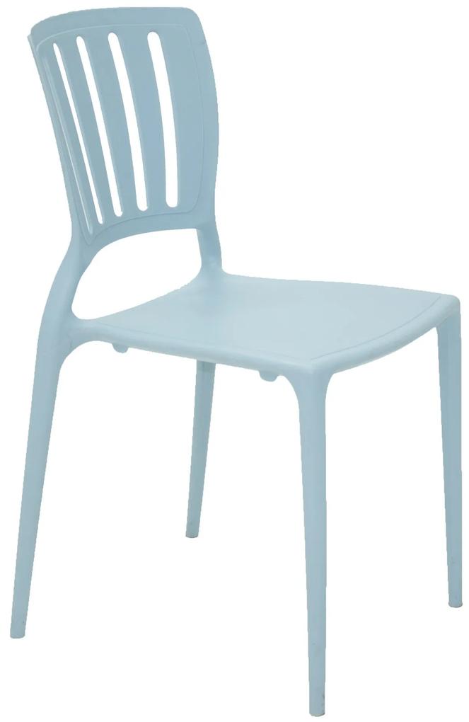 Cadeira Tramontina Sofia Azul sem Braço com Encosto Vazado Vertical em Polipropileno - Tramontina  Tramontina