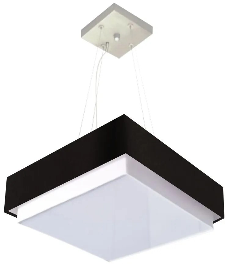 Lustre Para Sala de Jantar Vivare Md-4405 Cúpula em Tecido 60x60cm