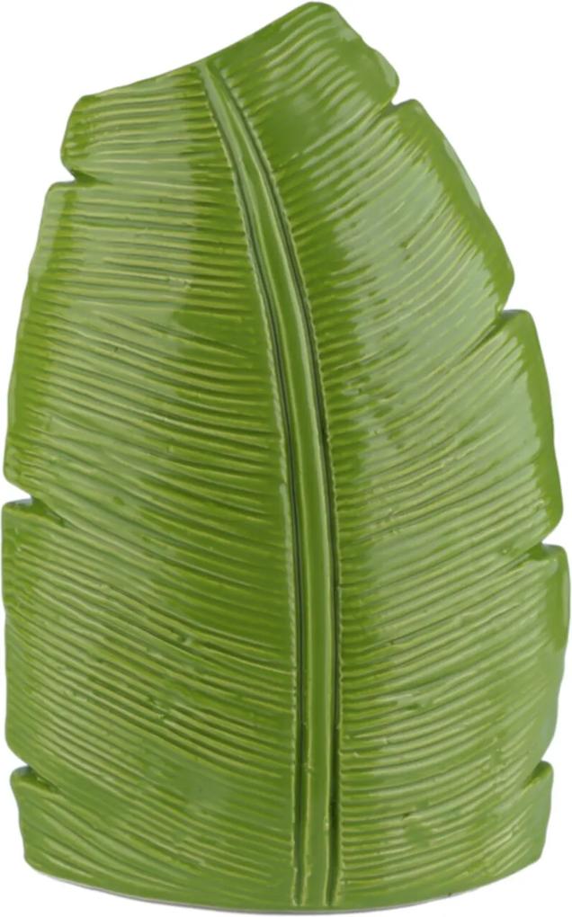 Vaso Medio Ceramica Folha de Banana Verde - Lojas Carisma