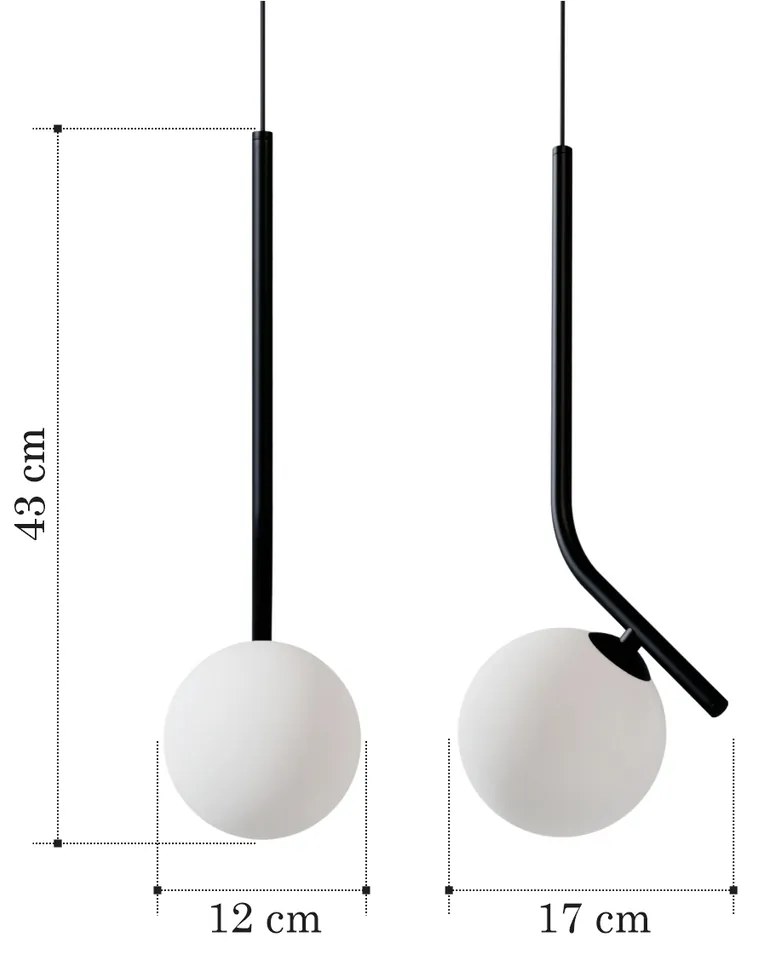 Kit 03 Pendente Angular Globo Ø12Cm C/ Rosca Alumínio 1Xg9 - Qimporta... (CHAMPANHE, FOSCO)