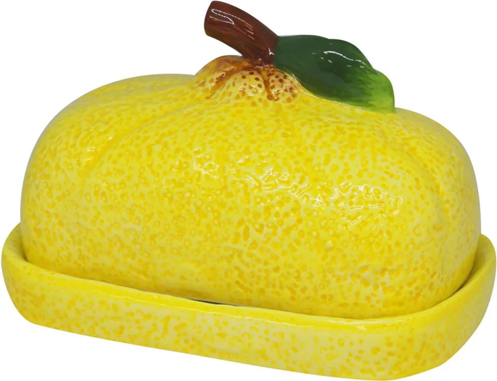 Manteigueira de Cerâmica Dalyan 16x11x10cm - Linha Lemons
