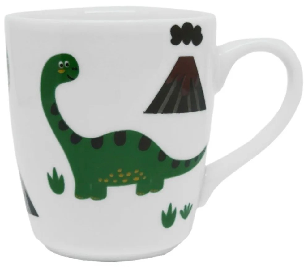 Caneca 225Ml Porcelana Schmidt - Dec. Dinossauros Infantil