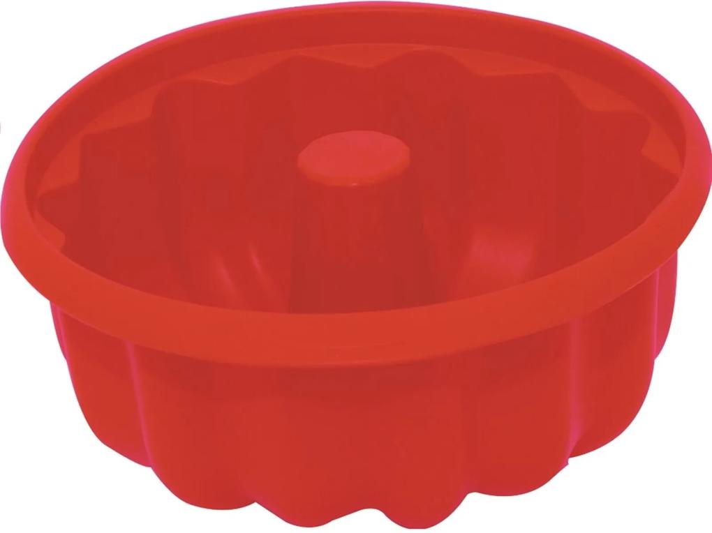 Forma de Silicone para Pudim 25cm - Vermelha