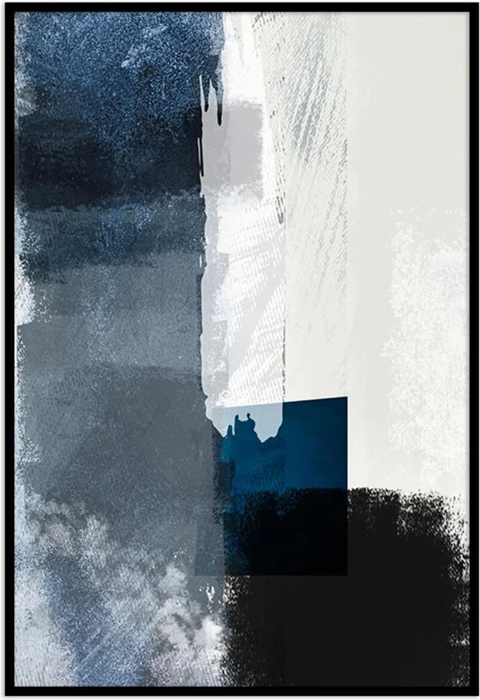 Quadro 75x50cm Abstrato Textura Geruzak Moldura Preta sem Vidro Oppen House