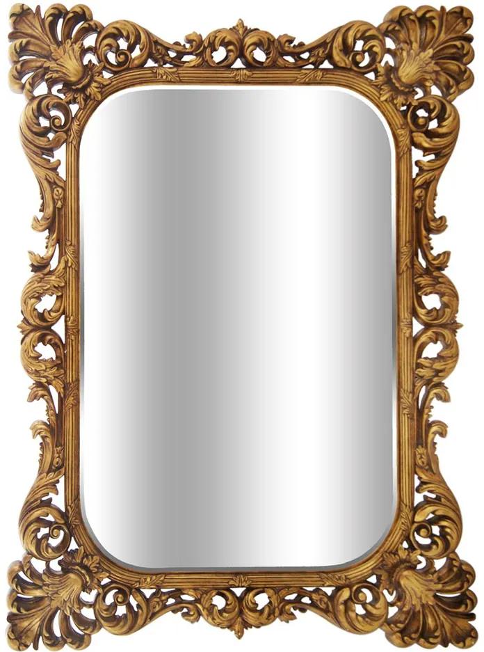 Espelho Dourado Clássico Moldura Decorativa em Madeira