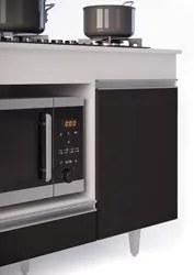 Balcão Multiuso para Cooktop 4 Bocas Georgia Branco/Preto - Lumil Móve