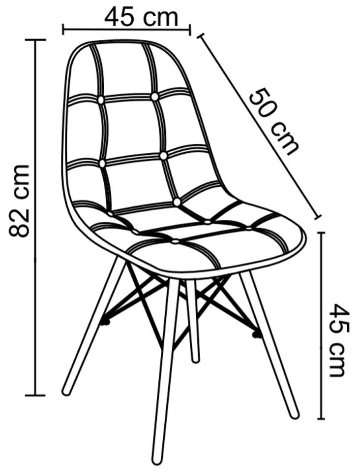 Kit 6 Cadeiras Decorativas Sala e Escritório Cadenna PU Sintético Preta G56 - Gran Belo
