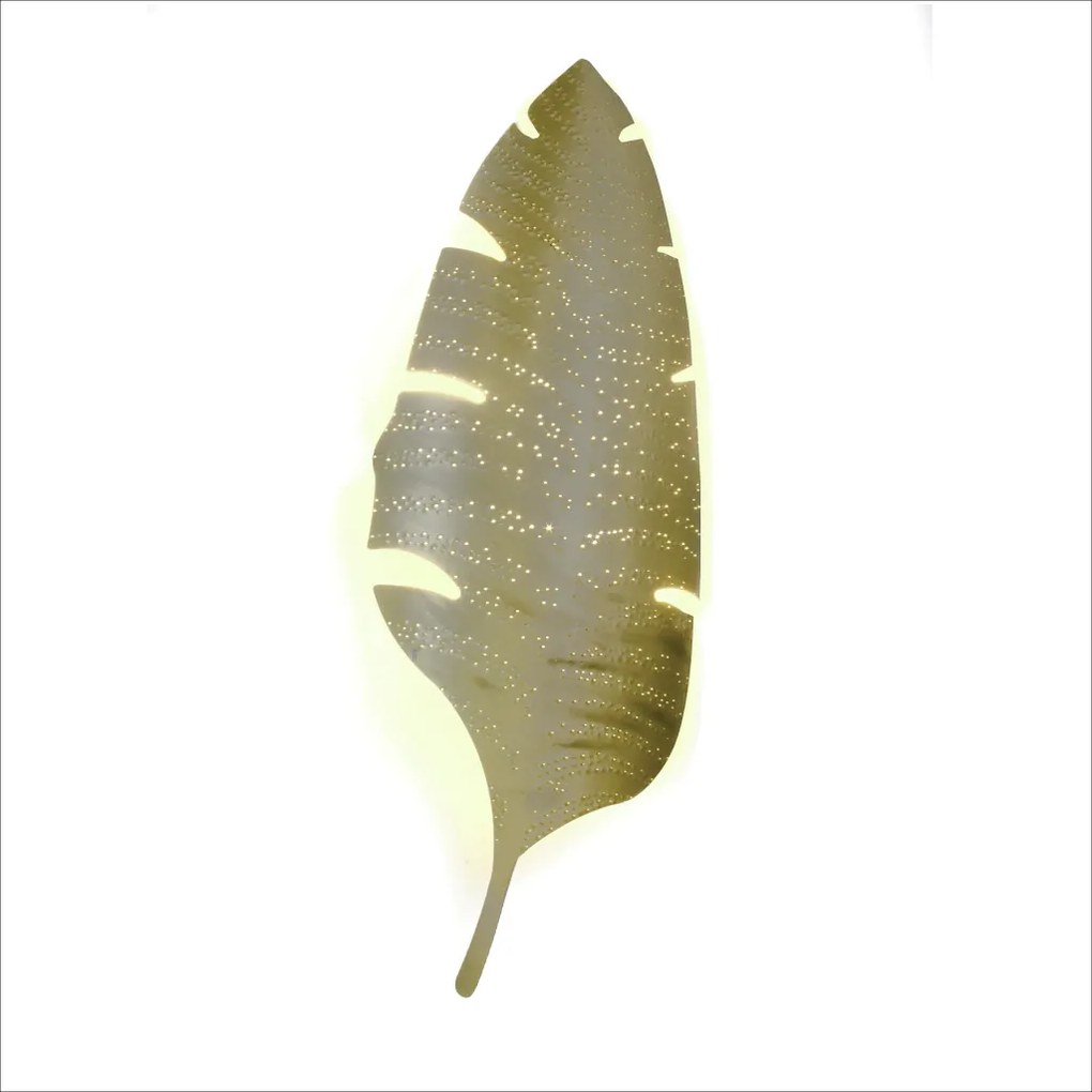 Arandela Flowers 89,5X26X11Cm Metal Alumínio Fita Led - Old Artisan Ar... (LISO, ONIX)