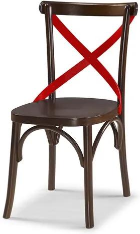 Cadeira Cenni em Madeira Maciça - Imbuia/Vermelho
