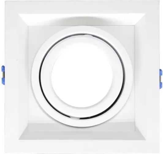 Plafon Embutir Aluminio Branco 13,8cm Recuado Ii