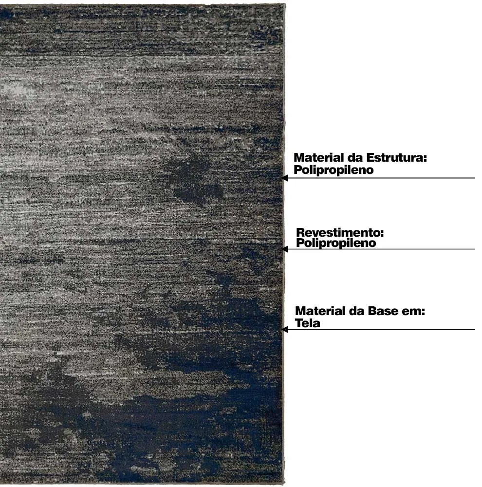 Tapete Decorativo Sala de Estar Hamilton 250x300 Marrom/Azul G67 - Gran Belo
