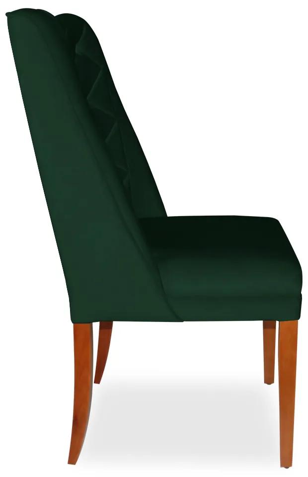 Kit 2 Cadeiras de Jantar Micheli Suede Verde Bandeira