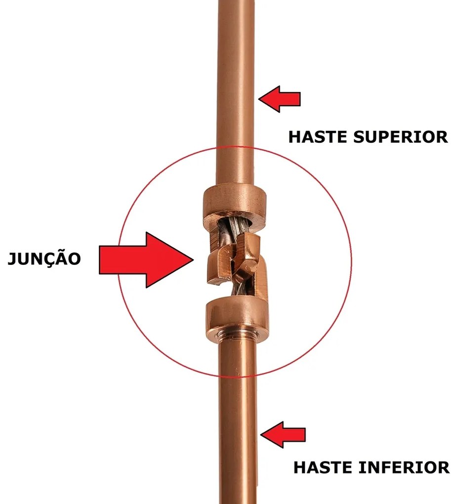 Pendente Cacau Ø68X57X83Cm 6Xg9 / Metal E Globo Ø12Cm | Usina 16738/6 (CB-PV - Cobre Brilho Polido Verniz, FOSCO)