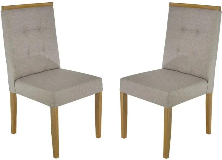 Conjunto 2 Cadeiras de Jantar Betel Com Aplique - Wood Prime PTE 35351