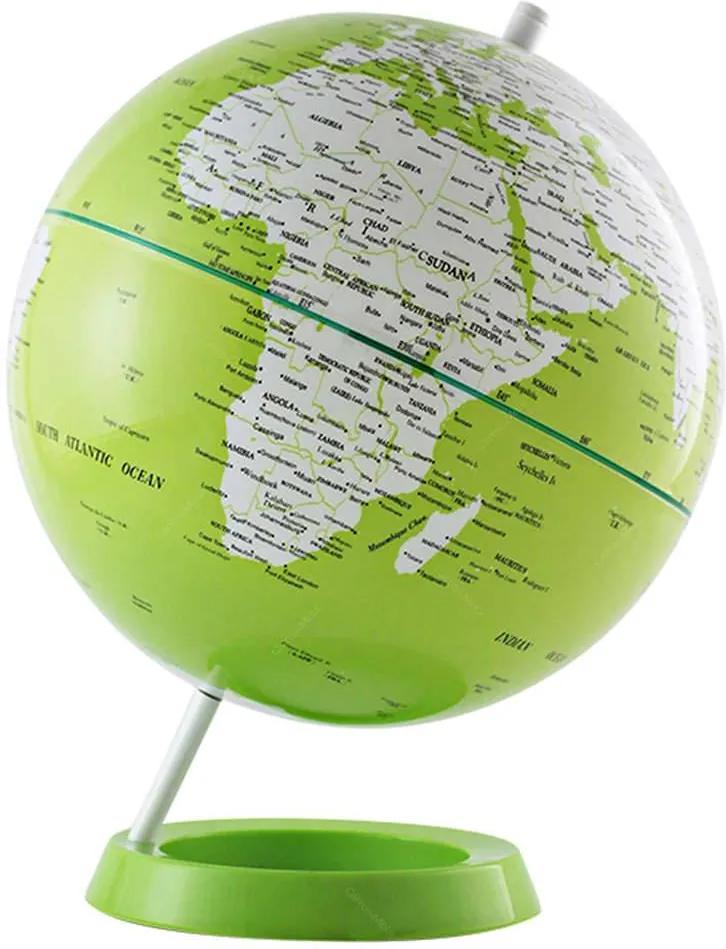 Globo Mapa Mundi Verde em Polipropileno - Urban - 30x20 cm