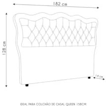 Cabeceira Casal Queen Cama Box 160cm Oregon Z04 Boucle Bege - Mpozenat